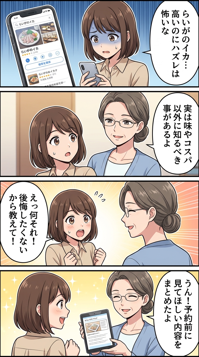 らいが 湯田温泉 イカ レビュー メニュー